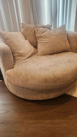 49" Swivel Oversized Cuddler Chair