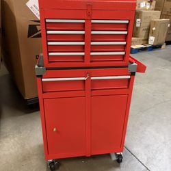 ATBT1204D-Red Torin Rolling Garage Workshop Tool Organizer: Detachable 4 Drawer Tool Chest with Large Storage Cabinet and Adjustable Shelf, Red