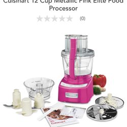 Cuisinart 12 Cup  HOT PINK food Processor-RARE