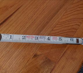 Vintage Lufkin Old White Wood Folding Tape Measure Extension Ruler