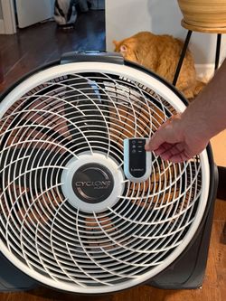 Cyclone fan with remote