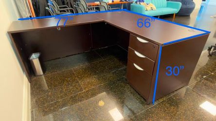 WOODEN OFFICE DESK WITH DRAWERS - delivery is negotiable