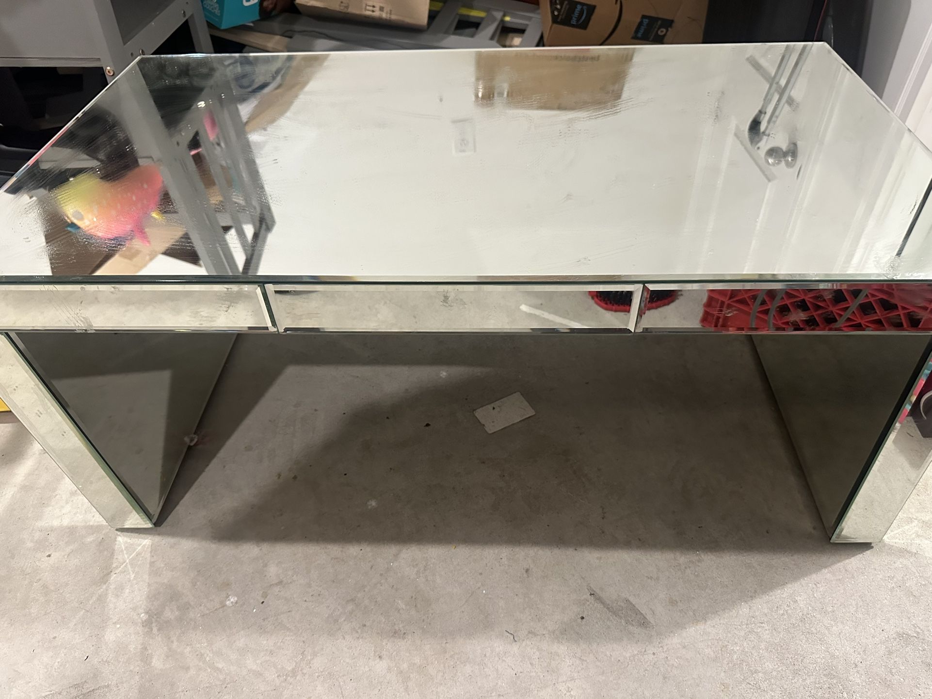 Glass Coffe Table, Mirrored Top