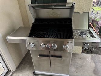 PRISTINE Stainless Steel 5-Burner Propane Gas Grill w/ Side Burner