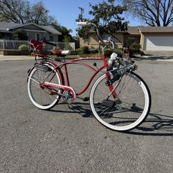 1960s Schwinn bicycle with bike bug motor