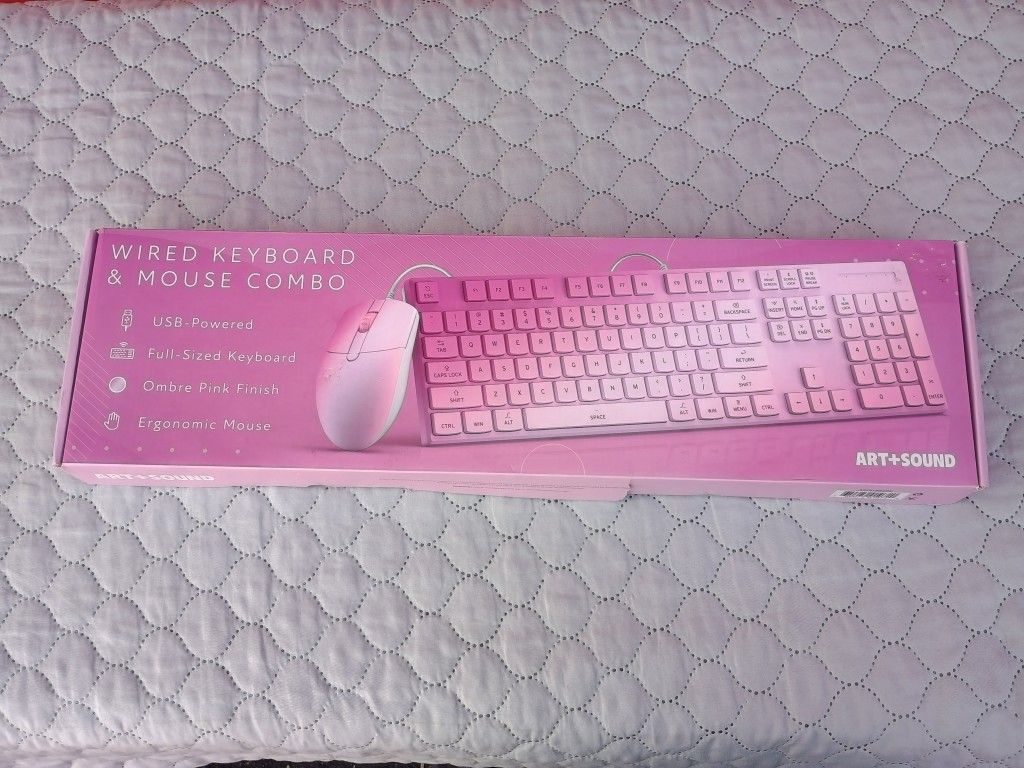 Pink Keyboard And Mouse