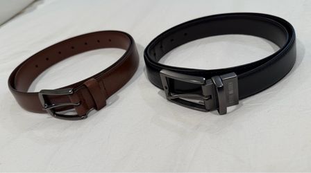 Steve Madden Leather Belts – Set of 2