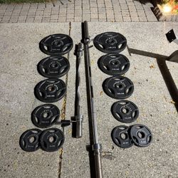 295 LBS Olympic Weight Set With Barbell