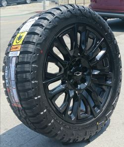 22” Chevy Silverado GMC Sierra Replica Wheels & Tires Off-Road Tahoe Yukon Escalade Suburban Rines Y