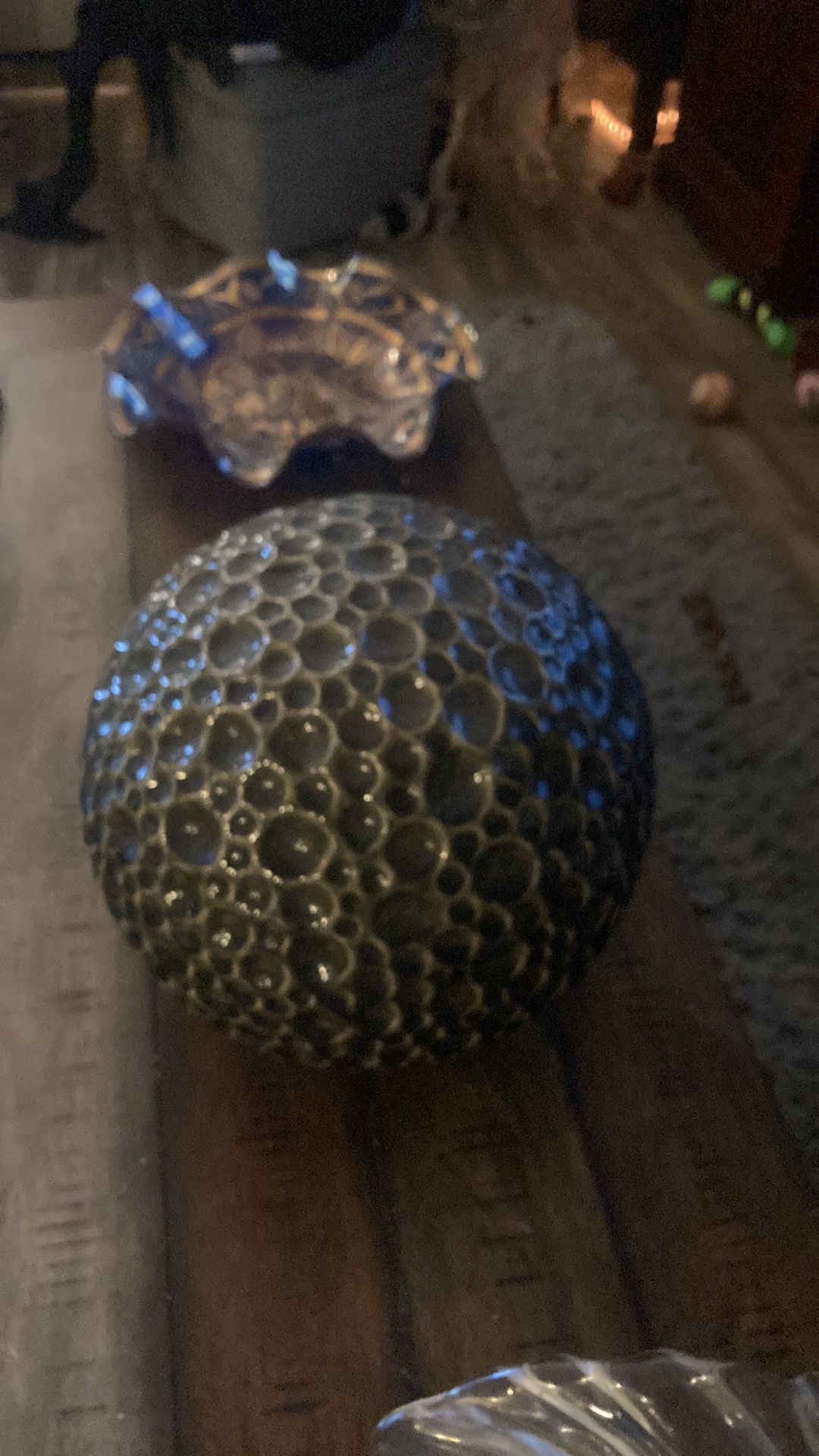 Ceramic decorative ball statue