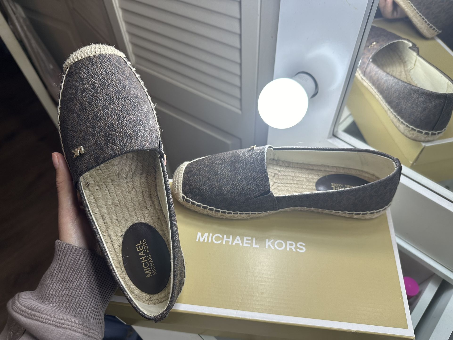 Brown Michael Kors Slip On