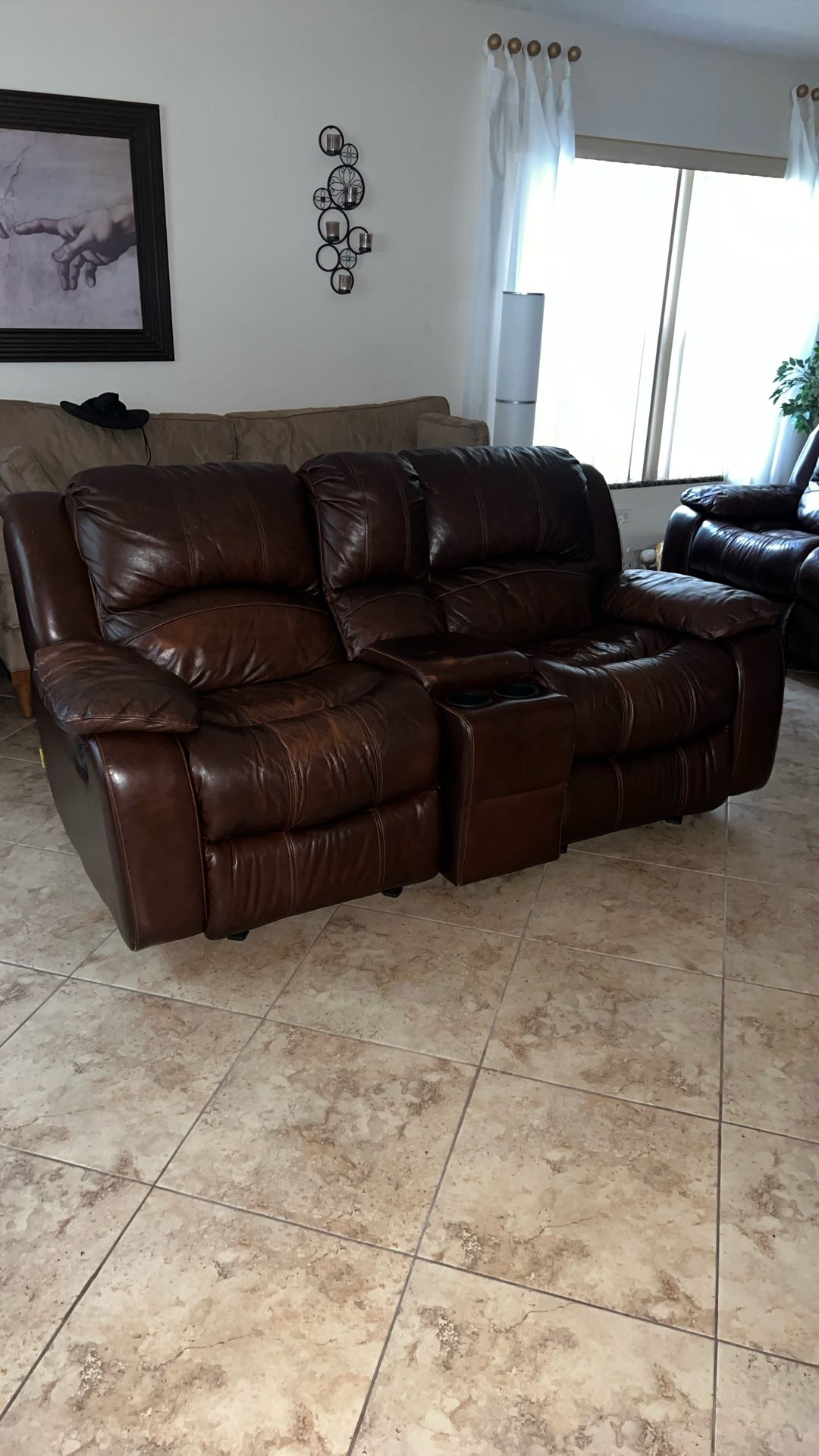 Reclining Sofa 100% Leather