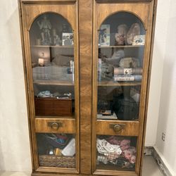 Arched Glass Door Cabinet