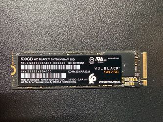 WD_BLACK SN750 500GB NVMe M.2 SSD (Model: WDS500G3X0C)