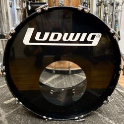Ludwig 14x22 Vistalite Kick Drum - Black (1970s)