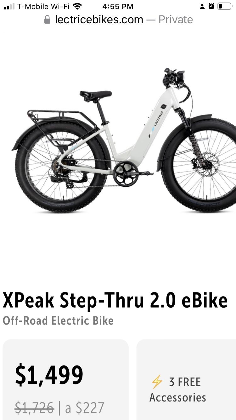 Lectric X-Peak 2.0 Step Thru E-bike