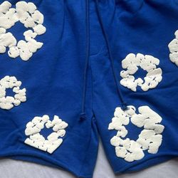 Medium Blue Denim Tear Short