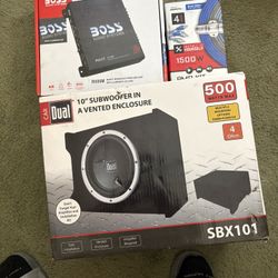 Amplifier And Subwoofer 