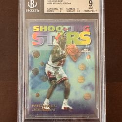 1997 Topps Chrome Michael Jordan Season’s Best #SB6 BGS 9 Shooting Stars 