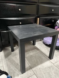 Small black table