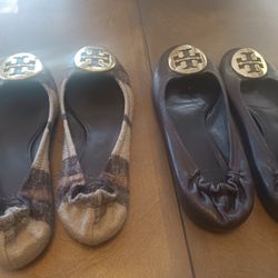 2 Pairs Of Tory Burch Flats - $50 Each 
