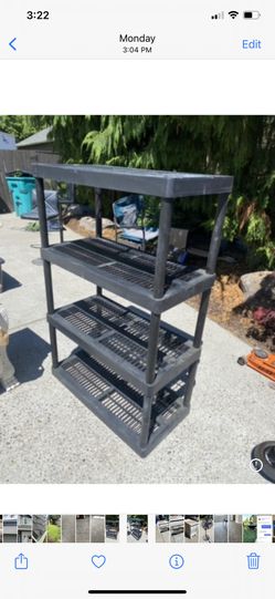 4 Pier Plastic Shelf Shelving