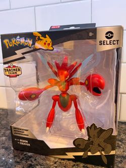 Brand new pokemon scizor articulated trainer team select figure