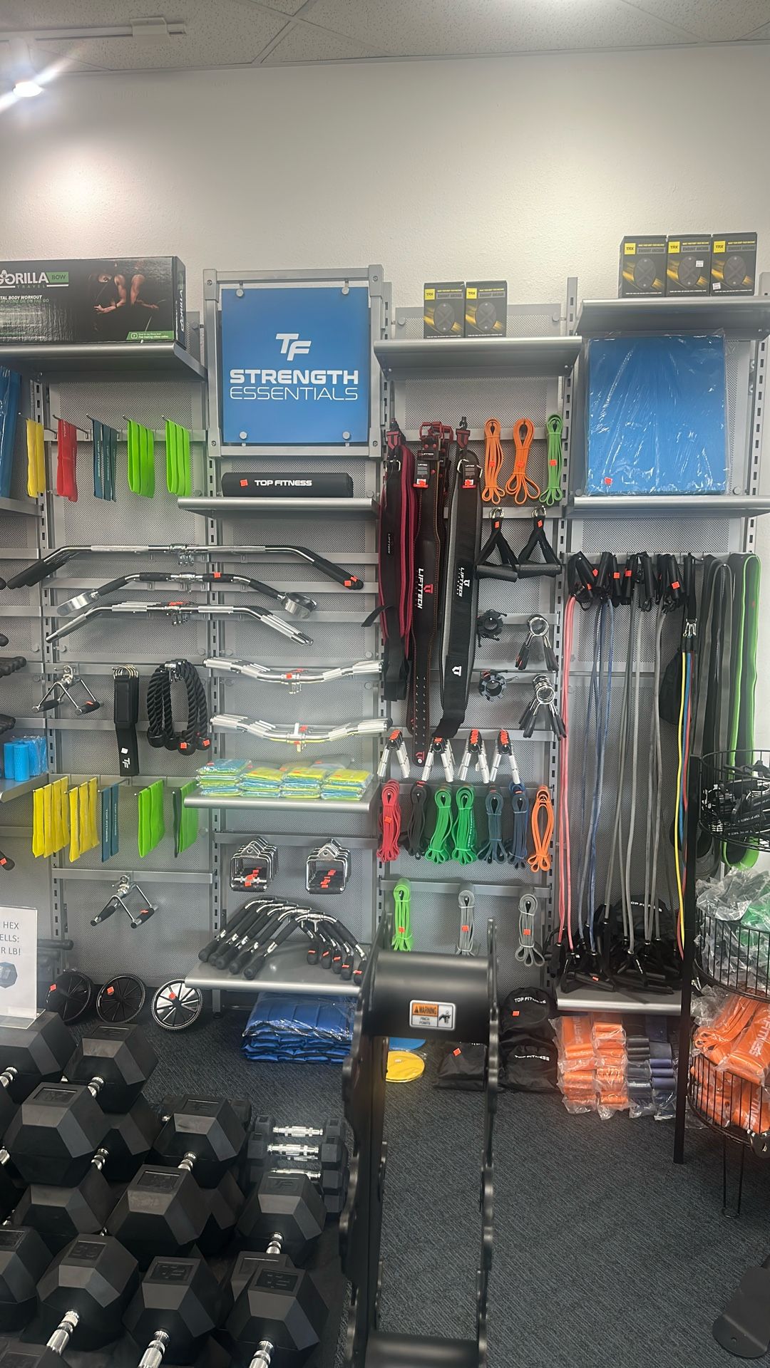 🏋️ Essential Fitness Wall – All the Gear You Need in One Place!