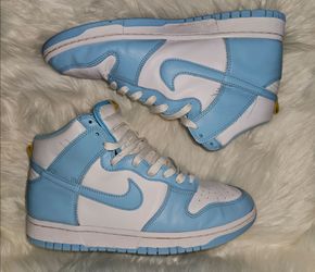 Men's Nike Dunk High Retro sneakers in the "Blue Chill" colorway (DD1399-401) size 10.5