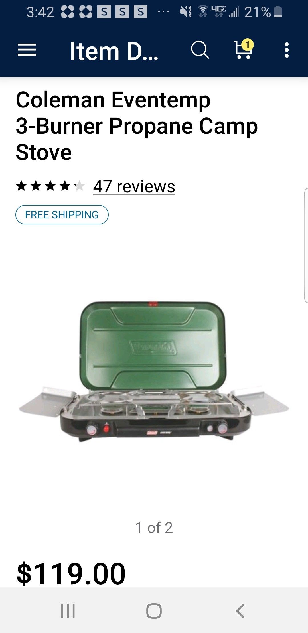 Coleman 3 Burner Propane Camp Stove