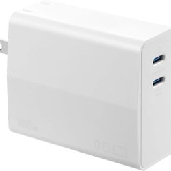 Insignia 10OW Dual Port USB-C Foldable Compact Wall Charger for MacBook Pro, Tablets