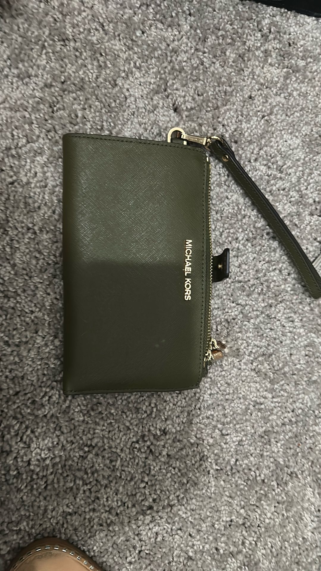 Olive Green Wallet Clutch mk 