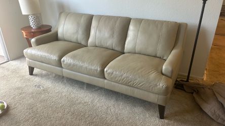 Macy’s Modern Leather Sofa