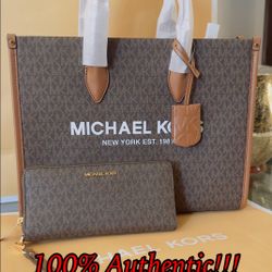 💯Authentic!!! Brand New!!! Michael Kors Mirella Medium Tote Purse With A Matching Wallet