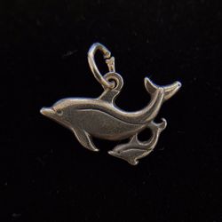 James Avery Mother and Baby Dolphin Charm 
