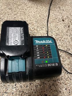 Makita 18V Battery and DC18SD Charger