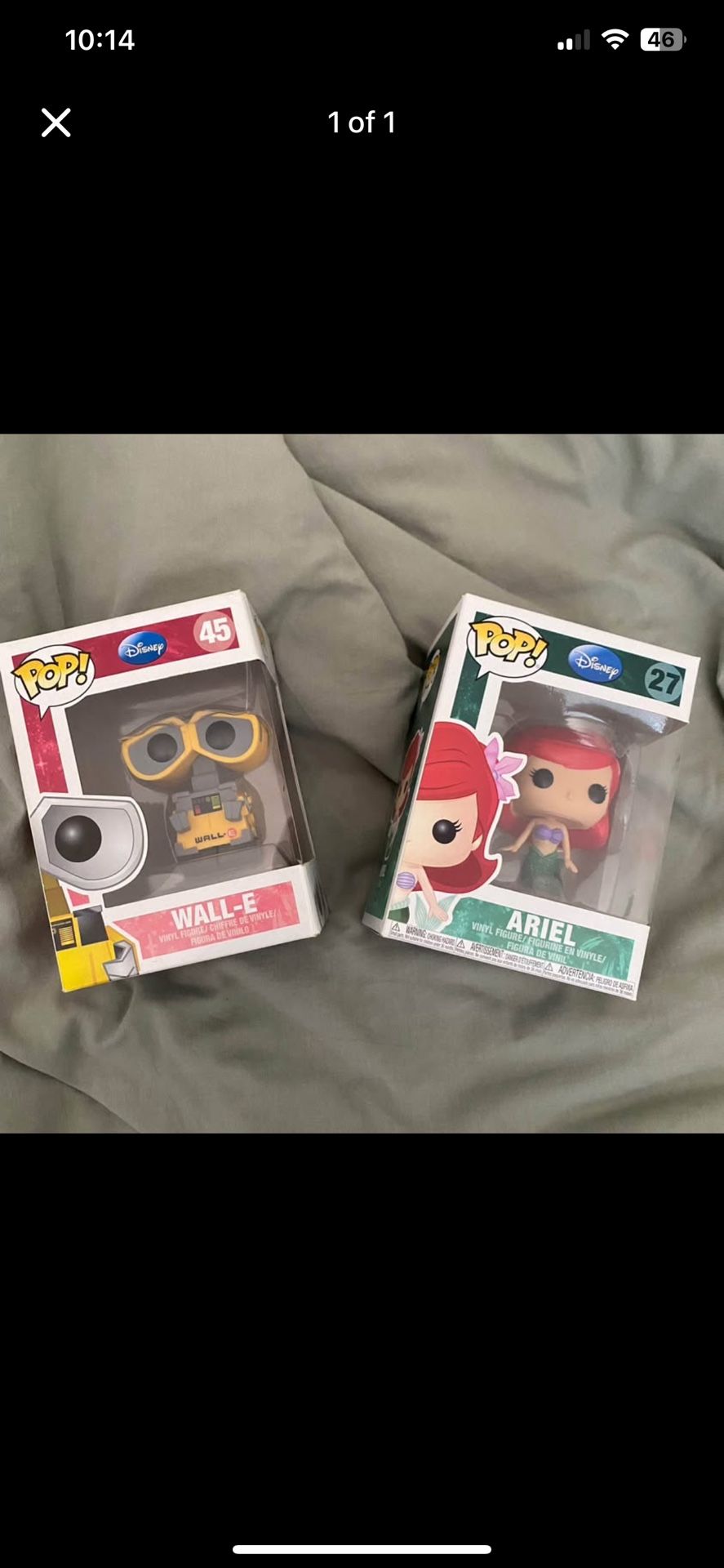 Wall-e and Ariel Funko Pops