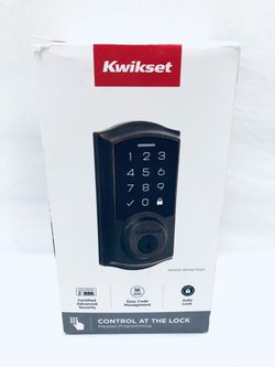 Kwikset SmartCode 270 Contemporary Touchpad Single Cylinder Electronic Deadbolt featuring SmartKey Security *NEW!