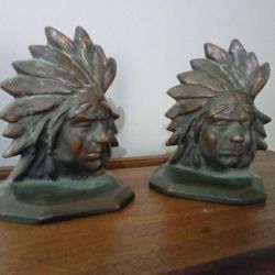 Rare Antique Bronze Indian Book Ends