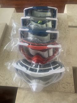 5 Pairs Of Dirt Bike Goggles, Brand New, All 5 For $150