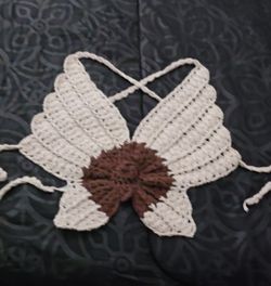 Handmade Crochet Butterfly Top