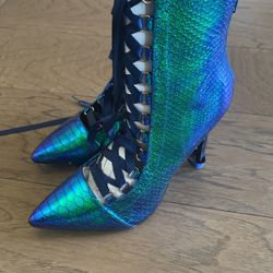 Colorful Sexy High Heel Booties Size 9