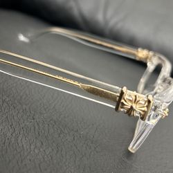 Chrome Heart Glasses Gold