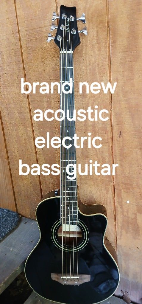 Brand New 5 String Acoustic Electric Cutaway Bass Guitar