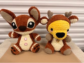 Handmade Disney Stitch & Pooh Plush