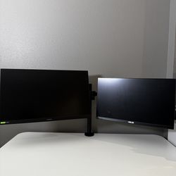 two monitors + monitor arms bundle