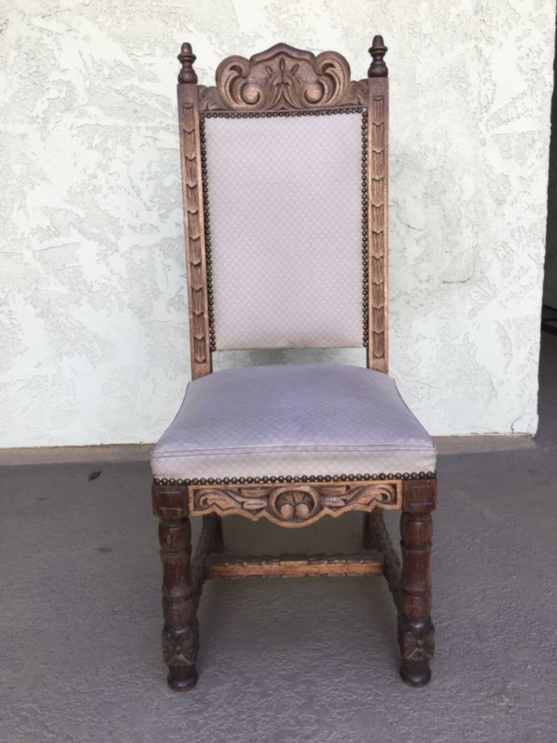 Antique Hand Carved Parson Chair