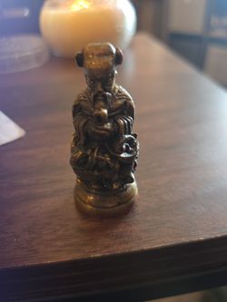 Vintage Brass Chinese Deity Chess Piece(Q)