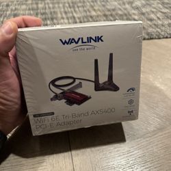 WAVLINK WiFi 6E AX5400M PCIe WiFi Crad, Tri-Band Intel AX210 Network Crad with Bluetooth 5.3, MU-MIMO, WPA3, OFDMA, Low-Profile Bracket, Heat Sink for