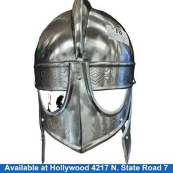 Lord Of The Rings Viking Helmet Solid Steel Silver Helmet
